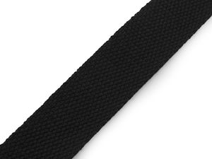Premium 32mm Cotton-Imitation Polyester (PES) Webbing Strap - Black