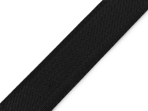 Premium Heavy-Duty Black Elastic Webbing Strap for Belts - 35mm