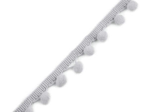 Premium Pom Pom Fringe Trim (20mm Width, 10mm Pom Poms) - Versatile Haberdashery Braid for Sewing and Crafts