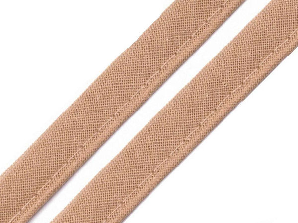 Premium 100% Cotton Insertion Piping - 12mm Reinforced Seam Bias Binding (50m Roll)