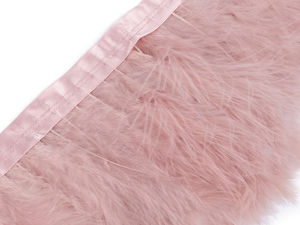 Elegant Marabou Feather Fringe Trim Braid (12-15 cm) for Fashion, Crafts, and Event Decor