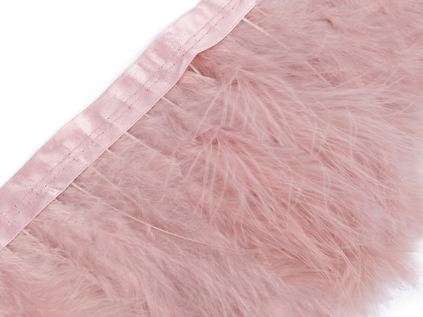 Elegant Marabou Feather Fringe Trim Braid (12-15 cm) for Fashion, Crafts, and Event Decor
