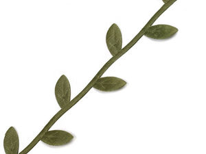Premium Satin Leaf Braid Trimming (25mm) – Elegant Cut-Out Foliage Ribbon for Sewing, Crafts, and Wedding Decor