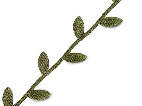 Premium Satin Leaf Braid Trimming (25mm) – Elegant Cut-Out Foliage Ribbon for Sewing, Crafts, and Wedding Decor