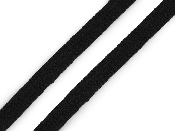 Premium Flat Cotton Cord (10mm) – Durable Drawstring & Haberdashery Ribbon for Hoodies, Jackets, and Crafts