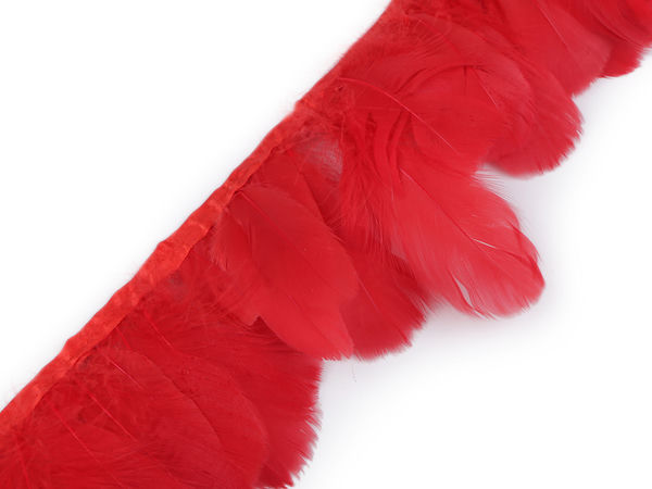 Premium Goose Feather Trimming Braid (6-11 cm) - High-Quality Satin Ribbon Trim for Crafts, Costumes, and Weddings