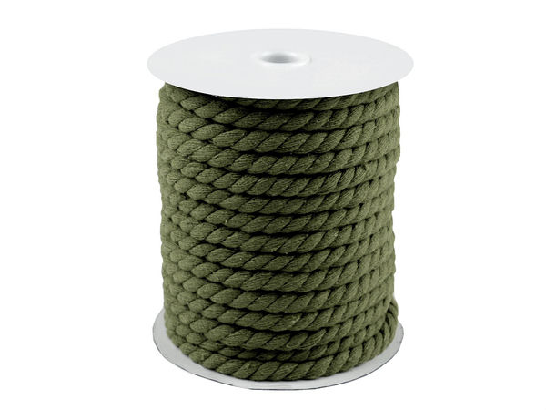 Premium 3-Strand Twisted Cotton Macrame Cord - 8mm Universal Rope for Crafts, Home Decor, and DIY Projects