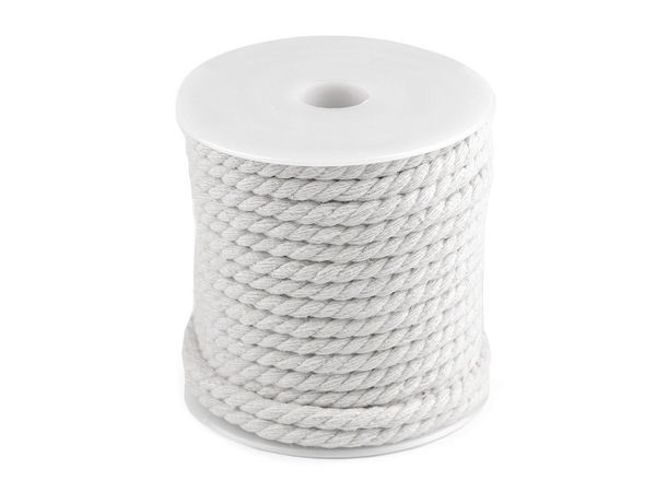 Premium 5mm Twisted Cotton Cord - Natural Craft Rope for Macrame, Clothing, and Home Decor