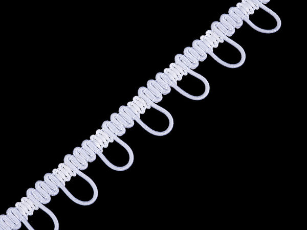 Premium 15mm Elastic Loop Button Braid Trim for Bridal and Formal Wear