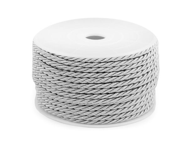 Premium 3mm 3-Ply Twisted Decorative Cord with High Gloss - Durable Core for Upholstery, Bag Handles, and Home Decor