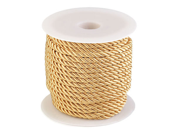 Premium 5mm 3-Ply Twisted Cord - High-Gloss Decorative Drapery & Upholstery String