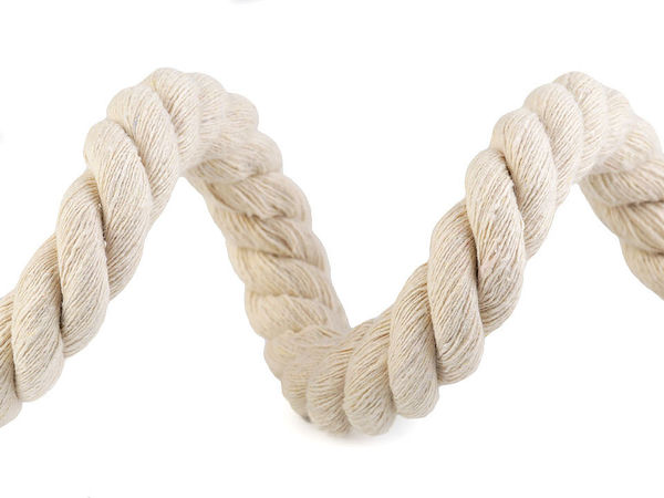 Premium 18mm Twisted Cotton Cord - Thick Cotton Rope for Macrame, Handbags, and Home Decor