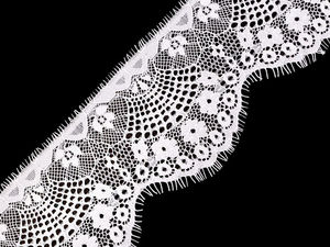 Premium French Lace Trim (90mm Width) - Elegant Decorative Floral Lace for Wedding Dresses, Bridal Wear, and Evening Gowns