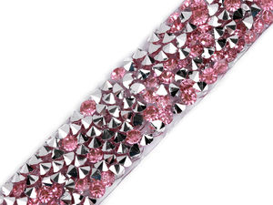 Premium Iron-On Rhinestone Trimming Braid - 15mm Width Sparkling Crystal Trim for Apparel and Crafts