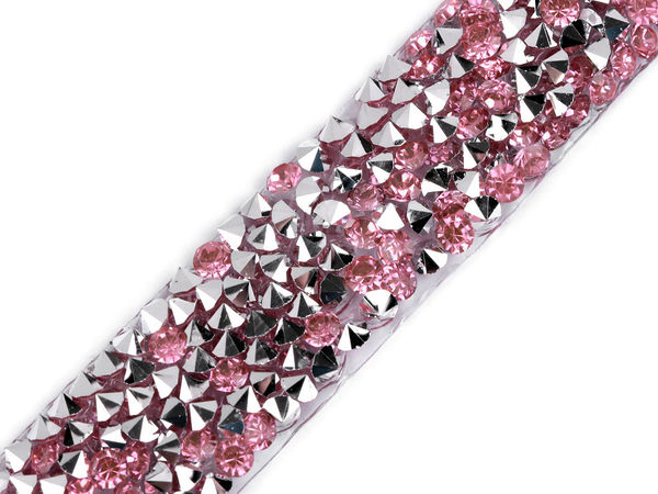 Premium Iron-On Rhinestone Trimming Braid - 15mm Width Sparkling Crystal Trim for Apparel and Crafts