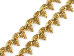 Premium Metallic Gimp Braid Trim - Elegant Interlaced Lurex Lace for Costume and Apparel Embellishments