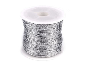 Premium 1mm Metallic Round Hollow Braided Cord for Holiday Decor, Crafting & Gift Wrapping