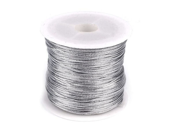 Premium 1mm Metallic Round Hollow Braided Cord for Holiday Decor, Crafting & Gift Wrapping
