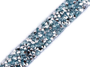 Premium Iron-On Rhinestone Trimming Braid (12mm) – Sparkling Heat-Transfer Glass Crystal Embellishment for Apparel, Shoes & Crafts