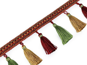 Elegant Tassel Fringe Trimming Braid (95mm Width) | Premium Haberdashery Trim for Curtains and Furniture Upholstery