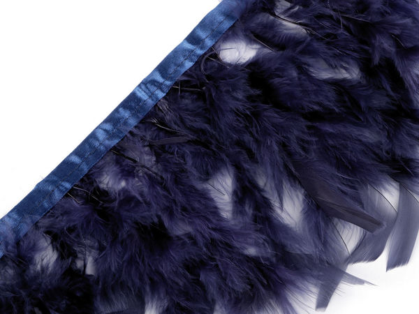 Premium Turkey Feather Trim Braid (5–9 cm) – Elegant Satin Ribbon Feather Fringe for Costumes, Crafts, and Wedding Decor