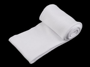 Premium Elastic Cotton Knit Ribbed Trim - 8x80 cm Tubular Cuff and Waistband Ribbing