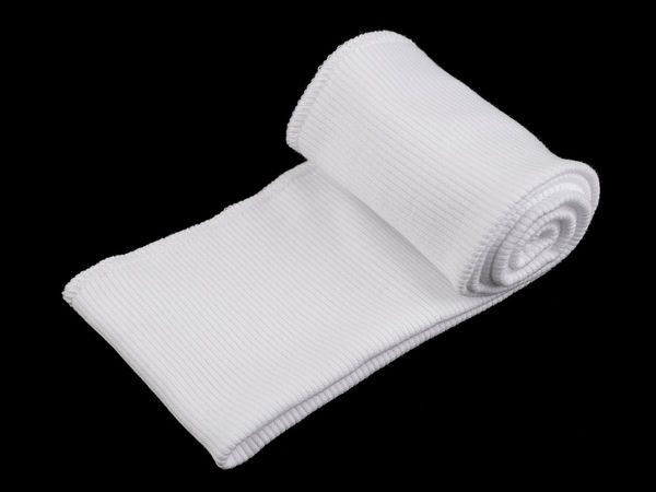 Premium Elastic Cotton Knit Ribbed Trim - 8x80 cm Tubular Cuff and Waistband Ribbing