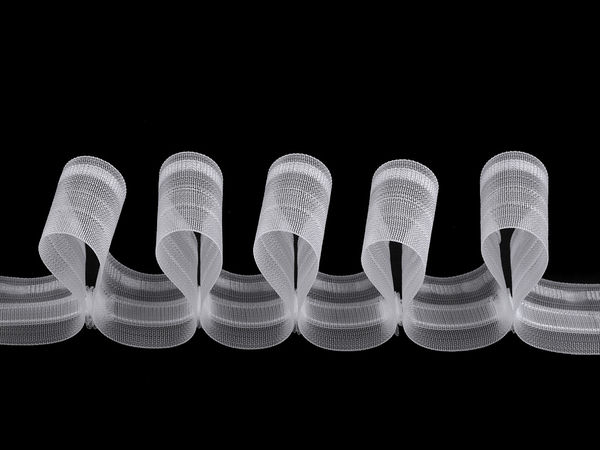 Clip-N-Wave Transparent Drapery and Curtain Heading Tape - 50mm