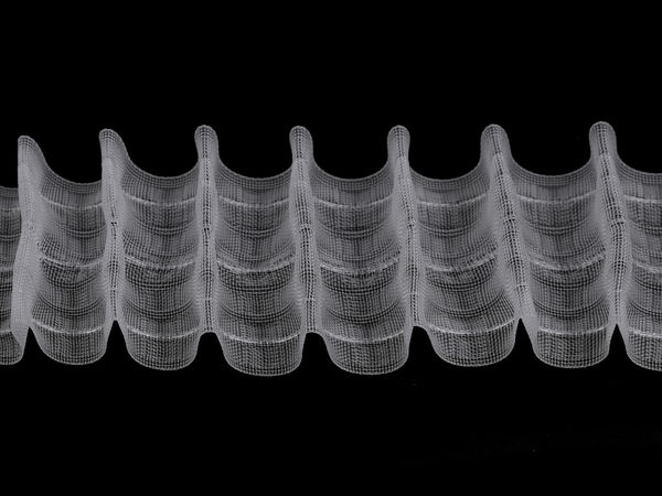 Premium Transparent Pencil Pleat Curtain Heading Tape - 75mm Drapery Pleating Ribbon with Dual Drawstrings