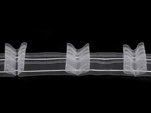 Professional 50mm Transparent Double-Pleat Pinch Drapery Tape - Premium Curtain Heading Ribbon