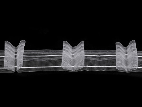 Professional 50mm Transparent Double-Pleat Pinch Drapery Tape - Premium Curtain Heading Ribbon