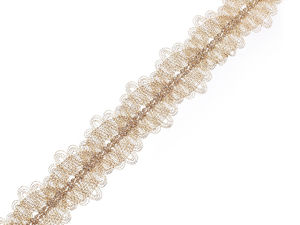 Premium Metallic Lurex Trimming Braid - Soft Lace-Style Decorative Ribbon for Eveningwear, Accessories, and Fashion Embellishments