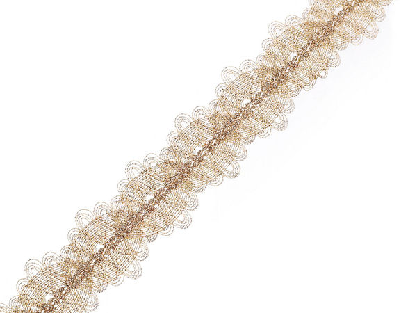 Premium Metallic Lurex Trimming Braid - Soft Lace-Style Decorative Ribbon for Eveningwear, Accessories, and Fashion Embellishments