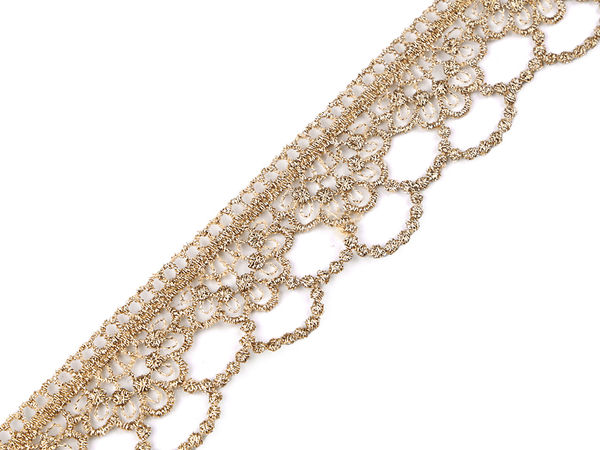 Premium Metallic Lurex Lace Trimming Braid - 30 mm Width