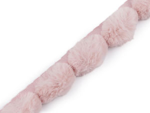 Premium Faux Fur Pom-Pom Sew-On Trimming (3cm) - Soft Decorative Edging for Apparel, Accessories & Home Decor