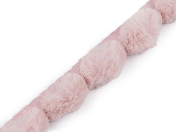 Premium Faux Fur Pom-Pom Sew-On Trimming (3cm) - Soft Decorative Edging for Apparel, Accessories & Home Decor