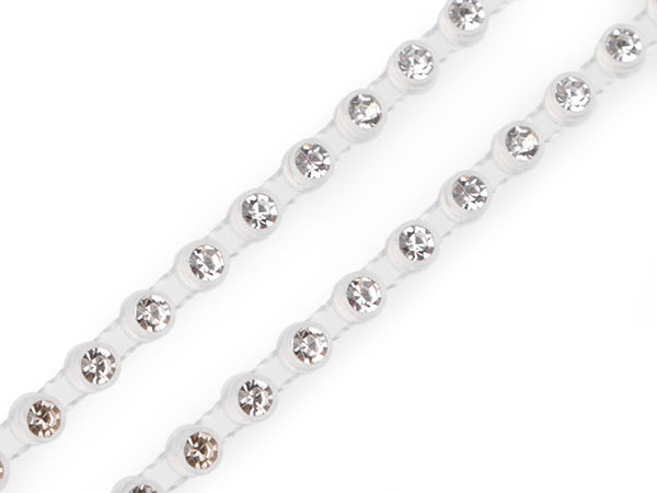 Premium 4mm Crystal Rhinestone Cup Chain Trimming - Sparkle Cut Stone Ribbon for Apparel, Accessories, and DIY Crafts