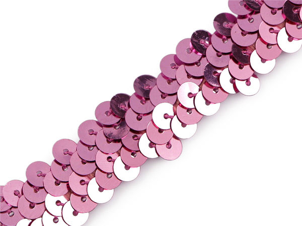 Stretch Sequin Trimming Braid, 20mm Elastic Metallic Trim Ribbon for Costumes, Dressmaking, and Crafts
