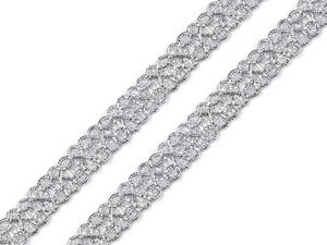 Metallic Gimp Braid Trim - 13mm Premium Glittering Lurex Guipure Ribbon for Costumes and Crafts