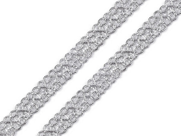 Metallic Gimp Braid Trim - 13mm Premium Glittering Lurex Guipure Ribbon for Costumes and Crafts