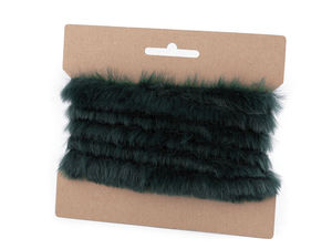 Premium Faux Fur Trim Ribbon for Sewing - Flat Sew-On Clothing & Craft Border, 2cm Width