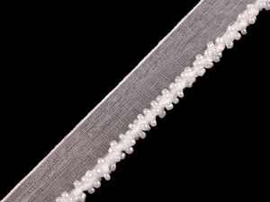 Premium Glass Seed Bead Insertion Piping Trim - 15mm Decorative Bias Braid for Prom Dresses, Blouses, Skirts, and Accessories