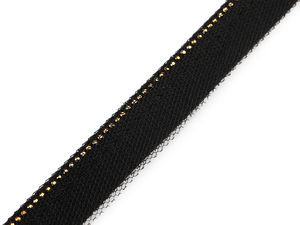 Premium Black Rhinestone & Tulle Insertion Piping Trim - 15mm / 20mm