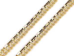 Premium Leon Sequin Braid Trim with Metallic Lurex (16mm) - Elegantly Patterned Decorative Ribbon for Costumes, Fashion & Crafting