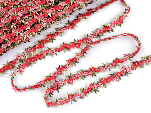 Premium 20mm Embroidered Floral Trimming Braid - 3D Flower Ribbon Trim for Apparel, Accessories & Home Decor