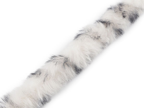 Premium Round Tufted Faux Fur Trim with Sewing Tape (4cm Width) - Decorative Animal Pattern Faux Fur Ribbon for Hoods, Coats, and Winter Crafts