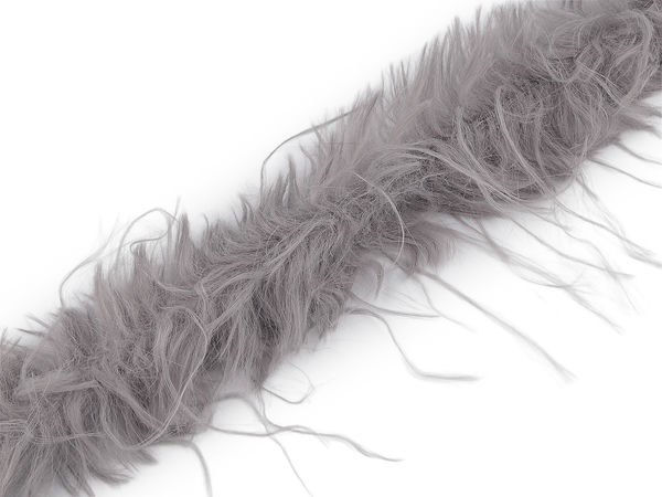 Premium Faux Fur Trim Ribbon with Sew-in Tape, 6cm Width - Luxurious Long-Hair Decorative Trim for Hoods, Apparel, and Crafts