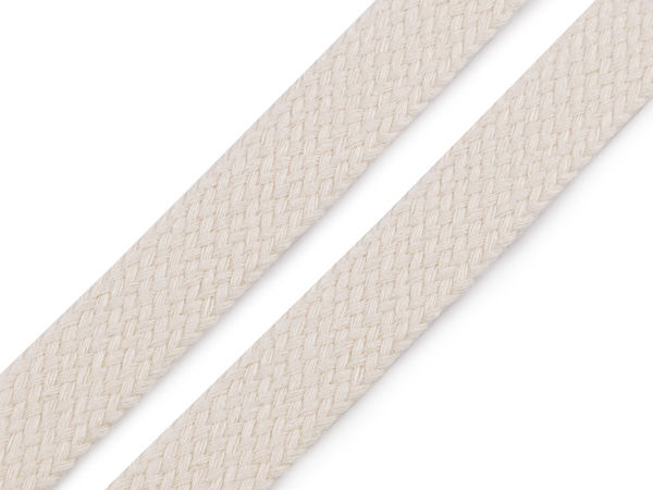 Premium Flat Hollow Cotton Cord - 18-20mm Width for Garments, Hoodies, and Crafts