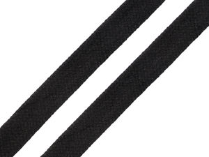 13mm Flat Hollow Cotton Cord - Premium Black Drawstring for Hoodies, Sweatpants, Bags, and Home Decor