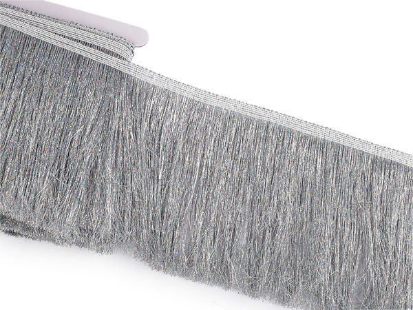 Premium Dense Metallic Fringe Trim (15 cm Width) | Shimmering Chainette Fringe for Costumes, Crafts, and Event Decor